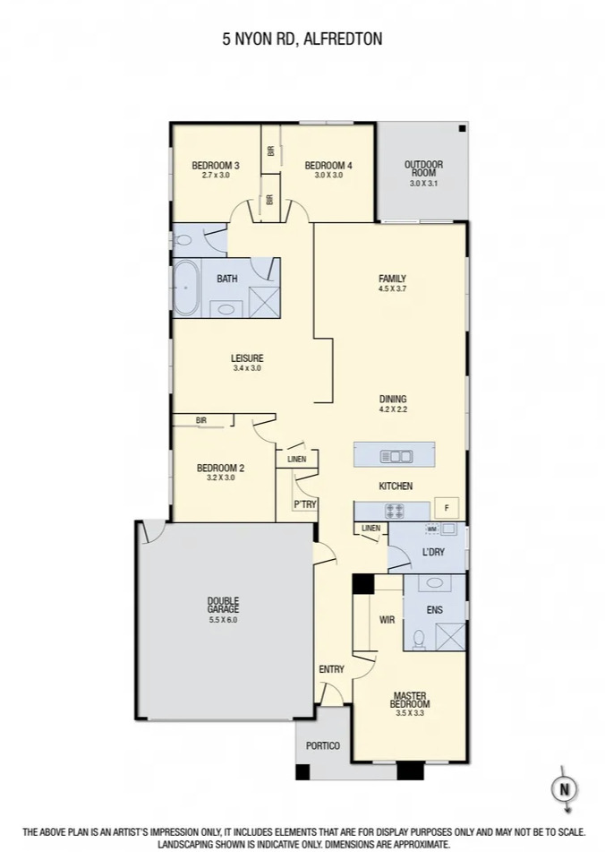 Three vacancies available in Alfredton — Floorplan 1