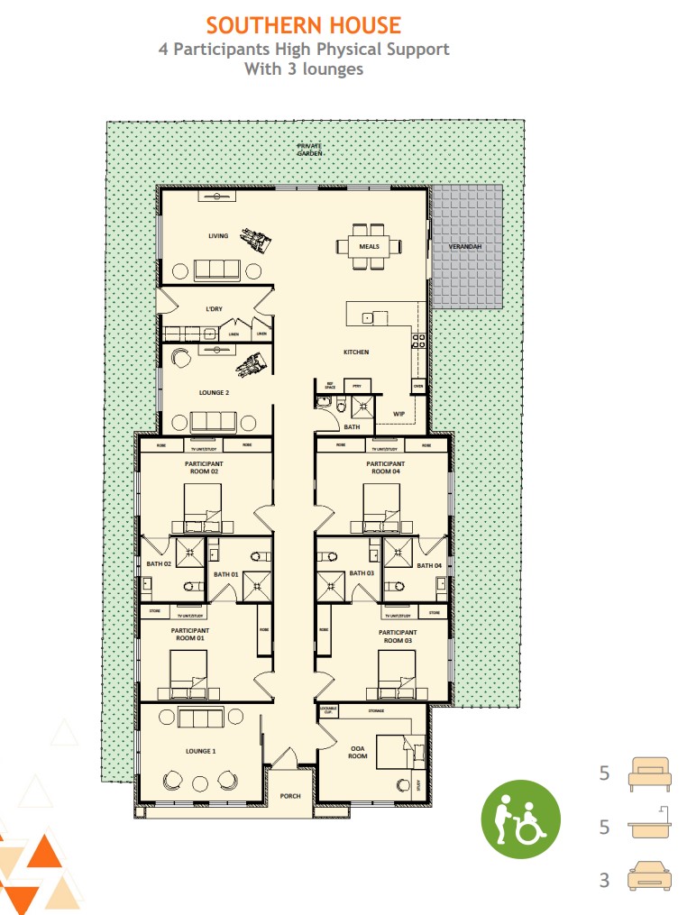 Avail. Now - HPS/FA or MTA for males, huge bedrooms and ensuites — Floorplan 1