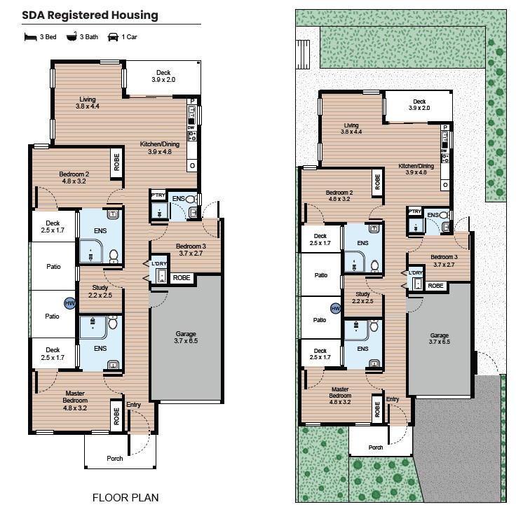 SDA Home in Shepparton - Available Now - Bring your own supports! — Floorplan 1