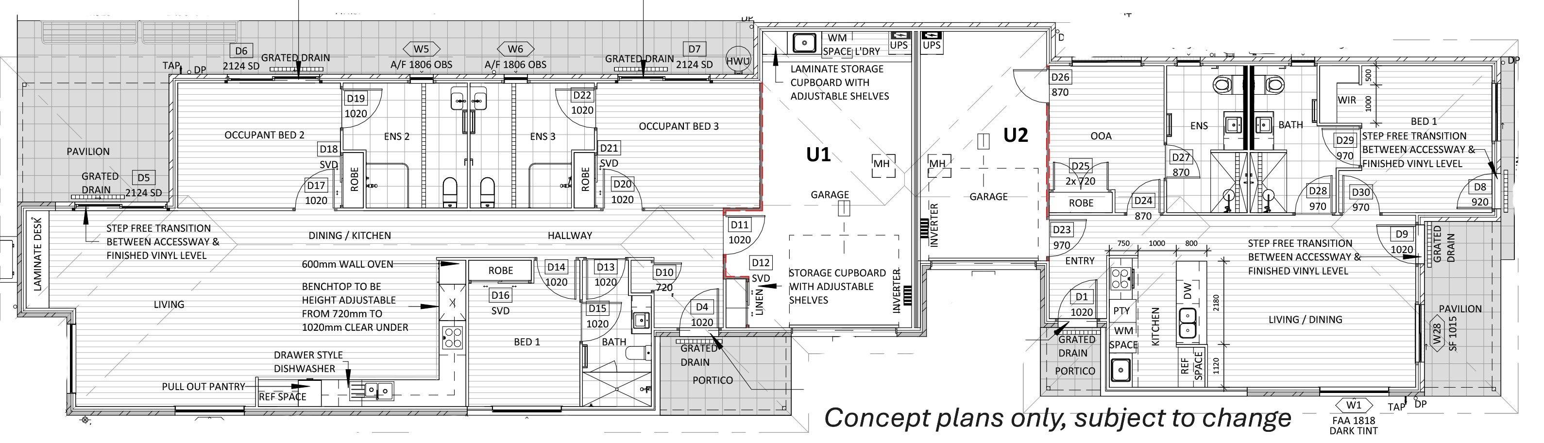 Two bedroom HPS/FA house in Lawnton — Floorplan 1