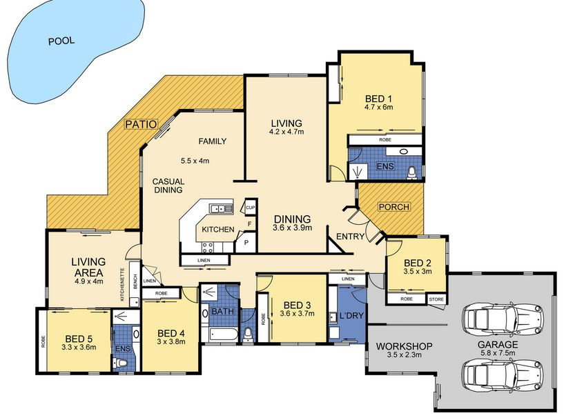 Spacious SIL in prime Sunshine Coast location at Mountain Creek — Floorplan 1