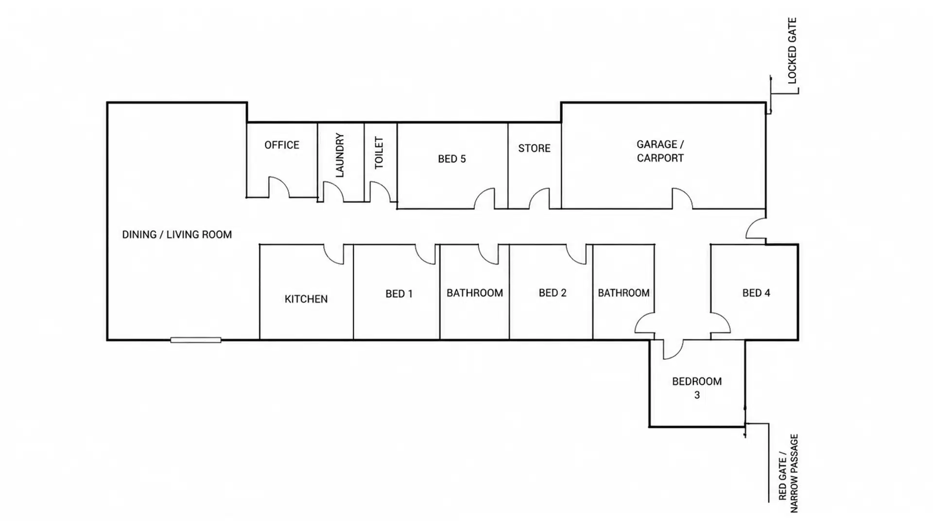 Frenchs Forest – shared 5-bedroom home — Floorplan 1