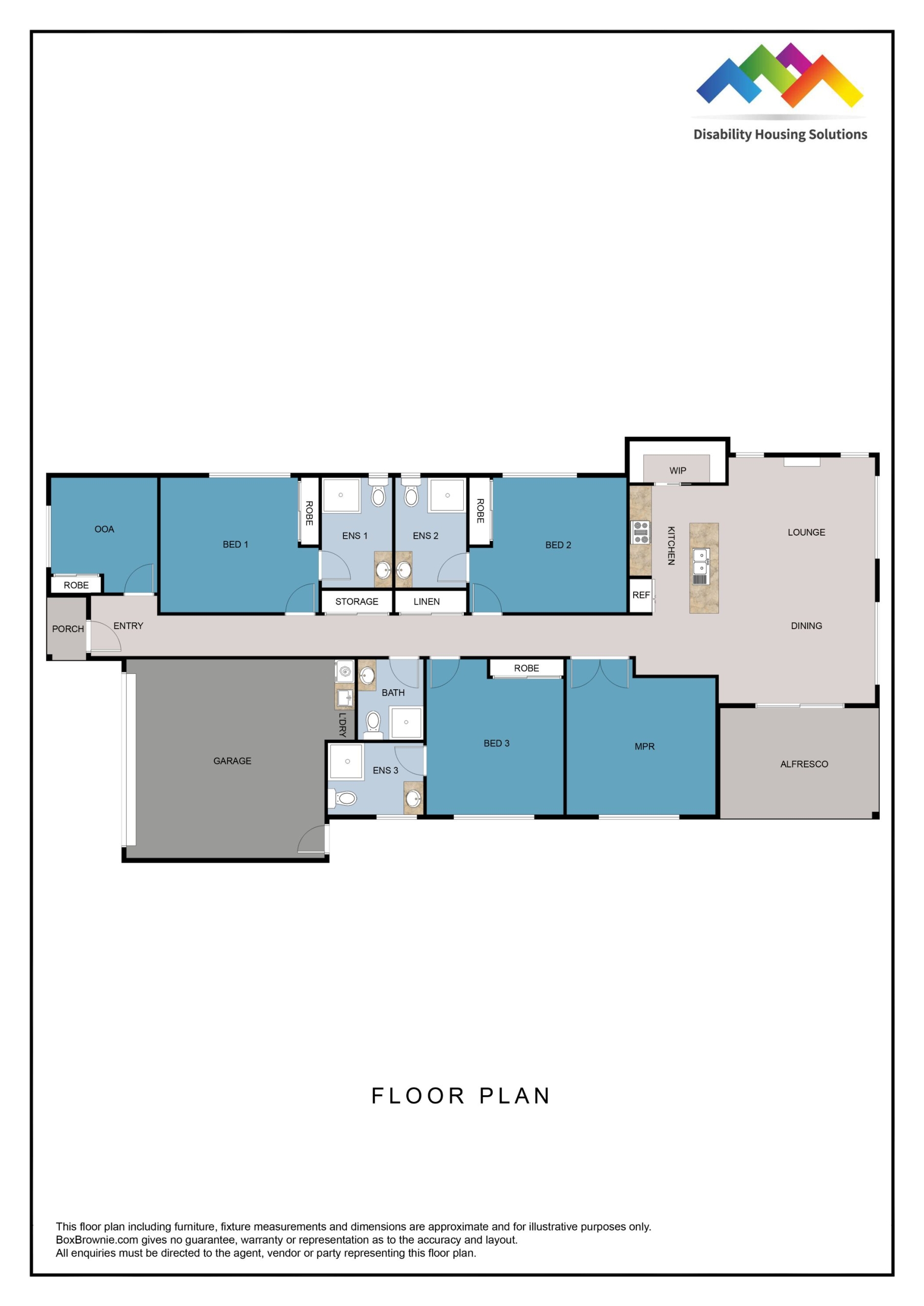 BOONDALL, BRISBANE QLD – IMPROVED LIVEABILITY HOUSE (LOOKING FOR CO-TENANT) — Floorplan 1