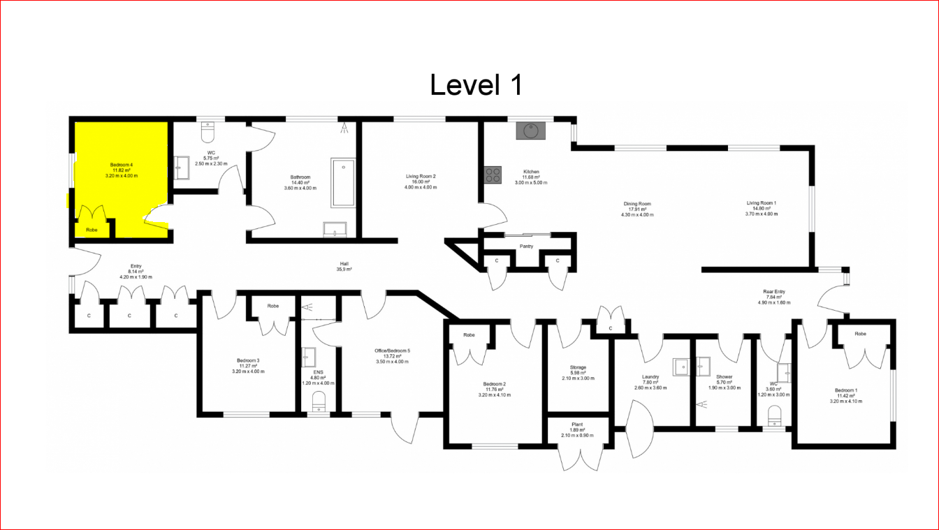 Specialist Disability Accommodation (SDA) registered as design category ‘Fully Accessible’ in Mount Waverley — Floorplan 1