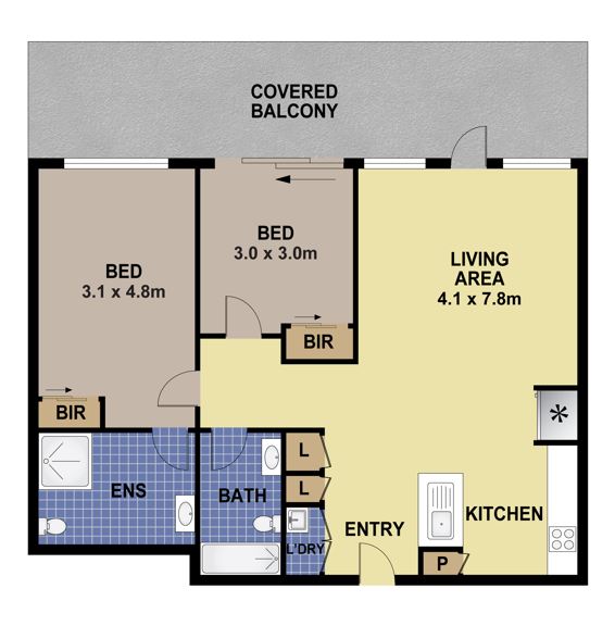 MODERN SDA APARTMENT COMMUNITY PENDLE HILL — Floorplan 1