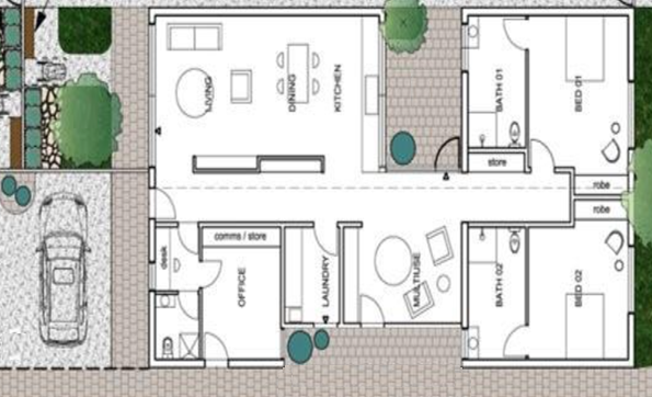 New state of the art designed home in Parkdale — Floorplan 1