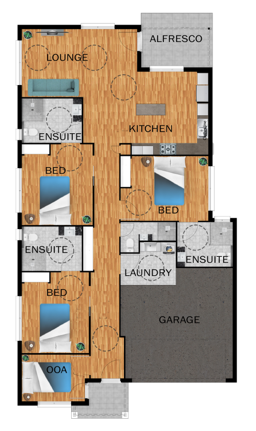 NORTH BRISBANE: 3 BED + OOA COMING SOON — Floorplan 1