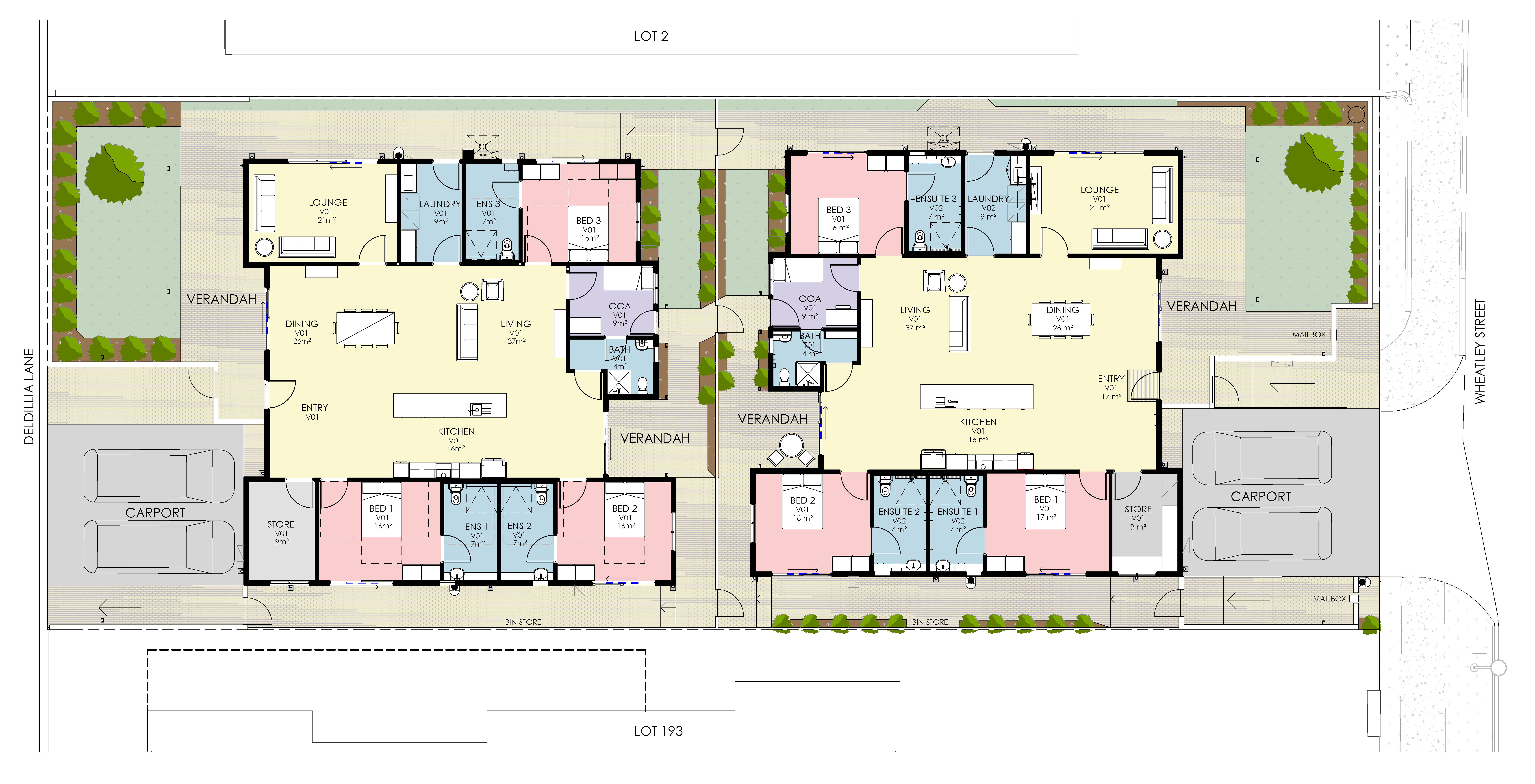 3 bedroom house - walk to train and town center! — Floorplan 1