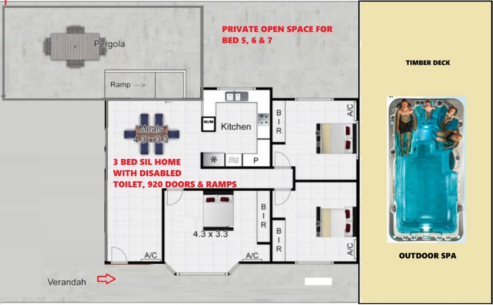 Accessible Supported Independent Living Home in Narre Warren — Floorplan 1