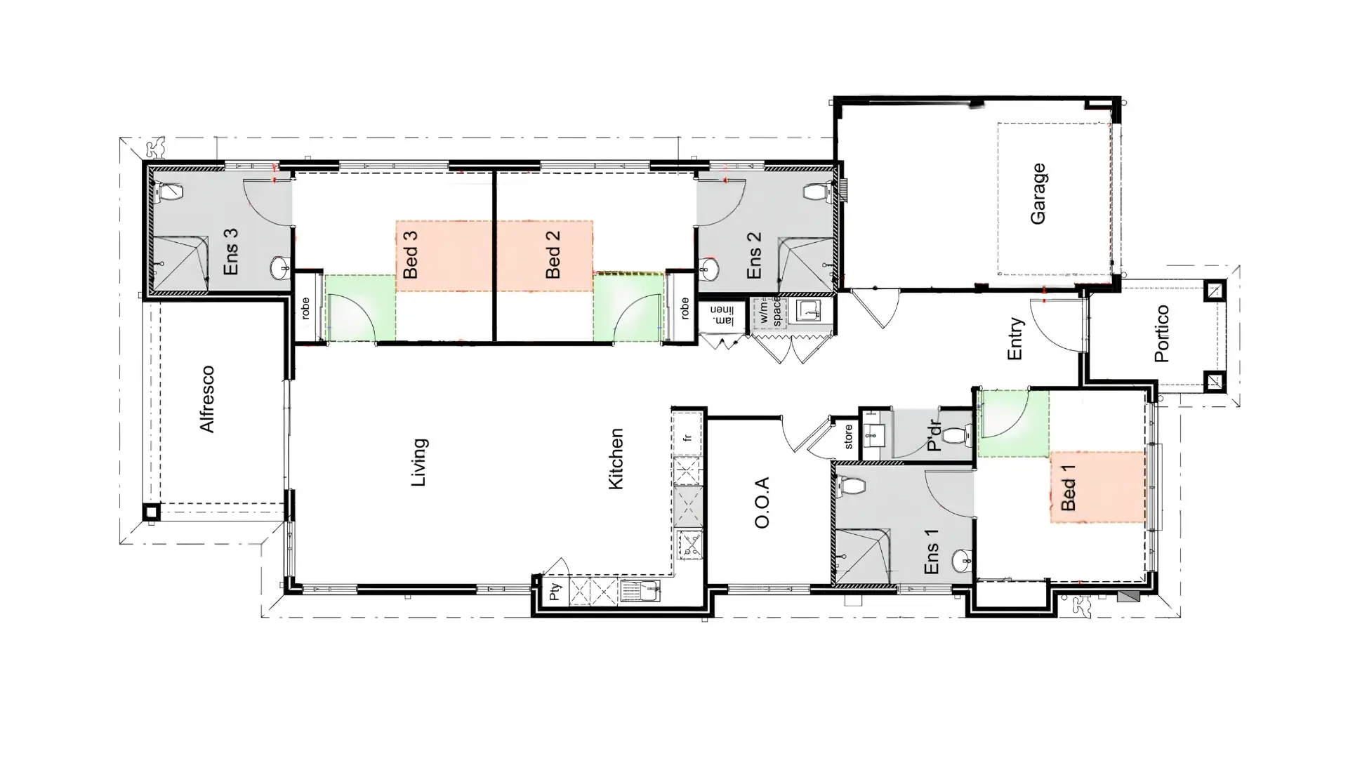 Ridgewood 12 | 3-Residents High Physical Support — Floorplan 1
