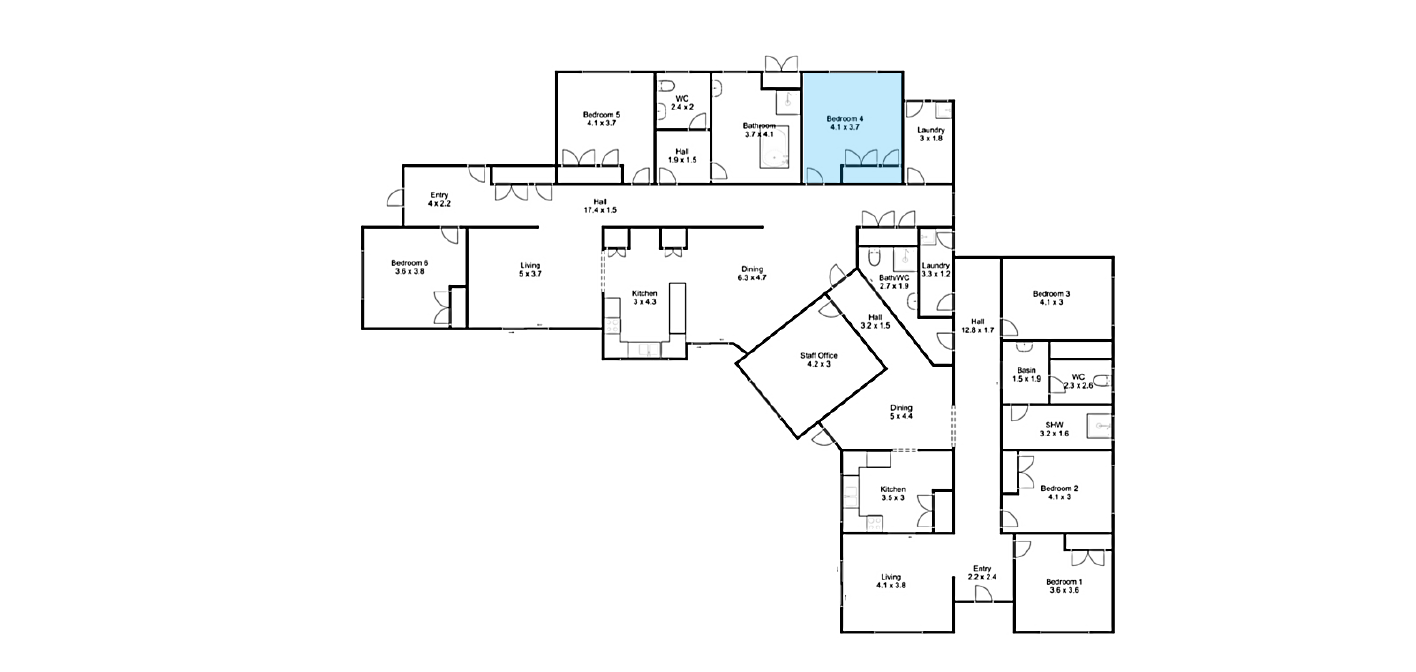 One vacancy available in a three bedroom duplex in the historic town of Ararat — Floorplan 1