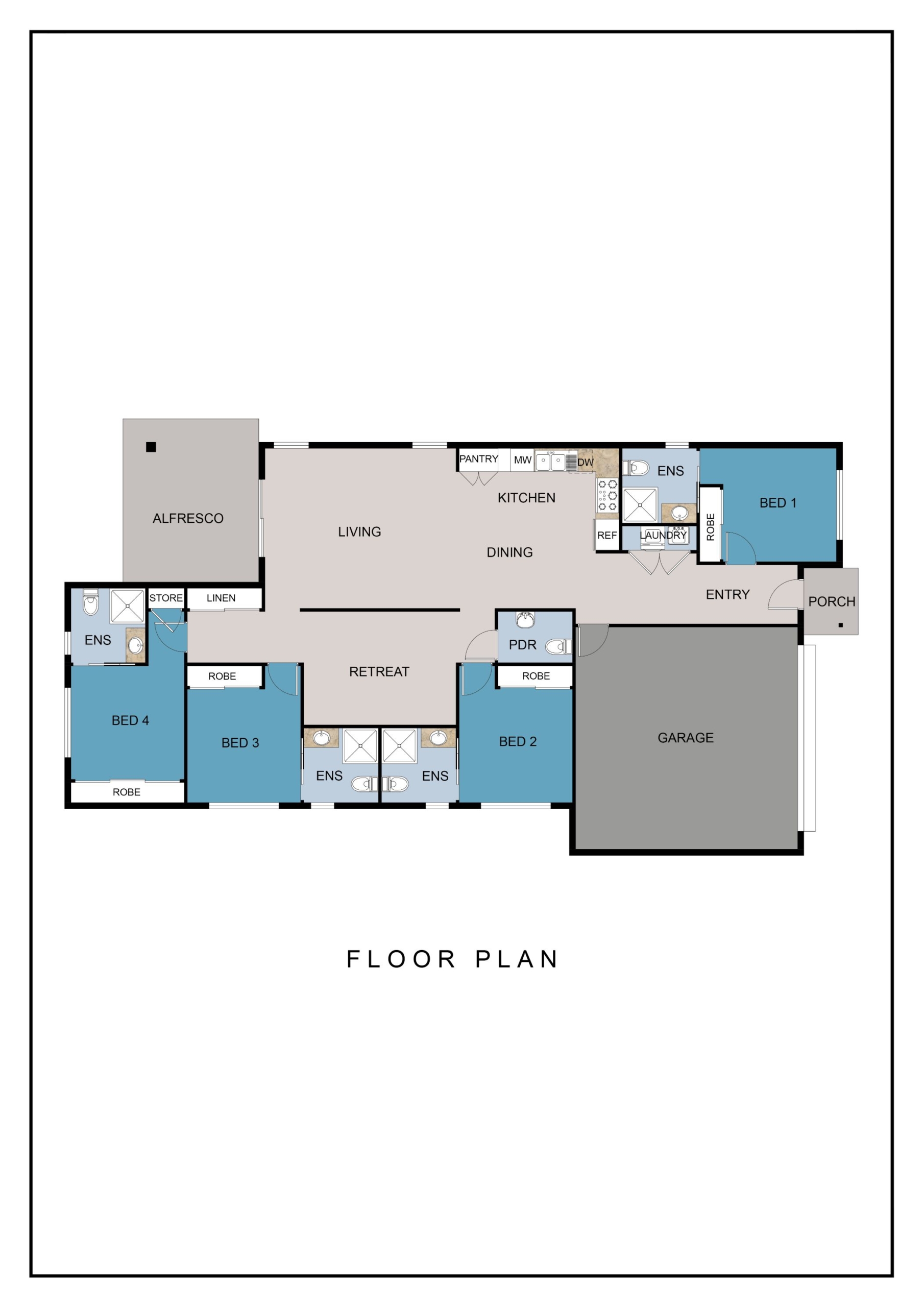 ELI WATERS, HERVEY BAY QLD – IMPROVED LIVEABILITY HOUSE — Floorplan 1