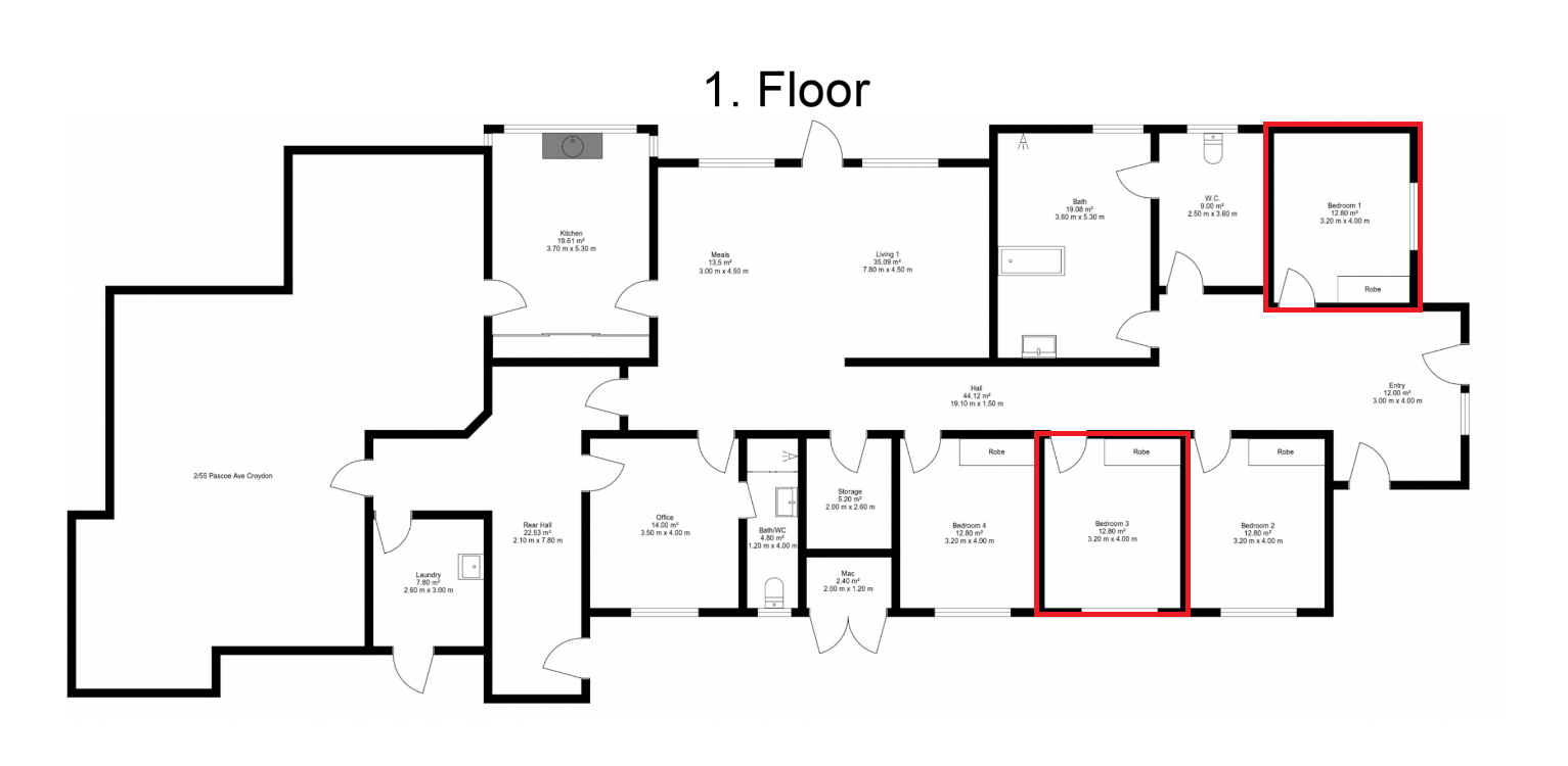 Sensory haven within this spacious robust home in Croydon — Floorplan 1