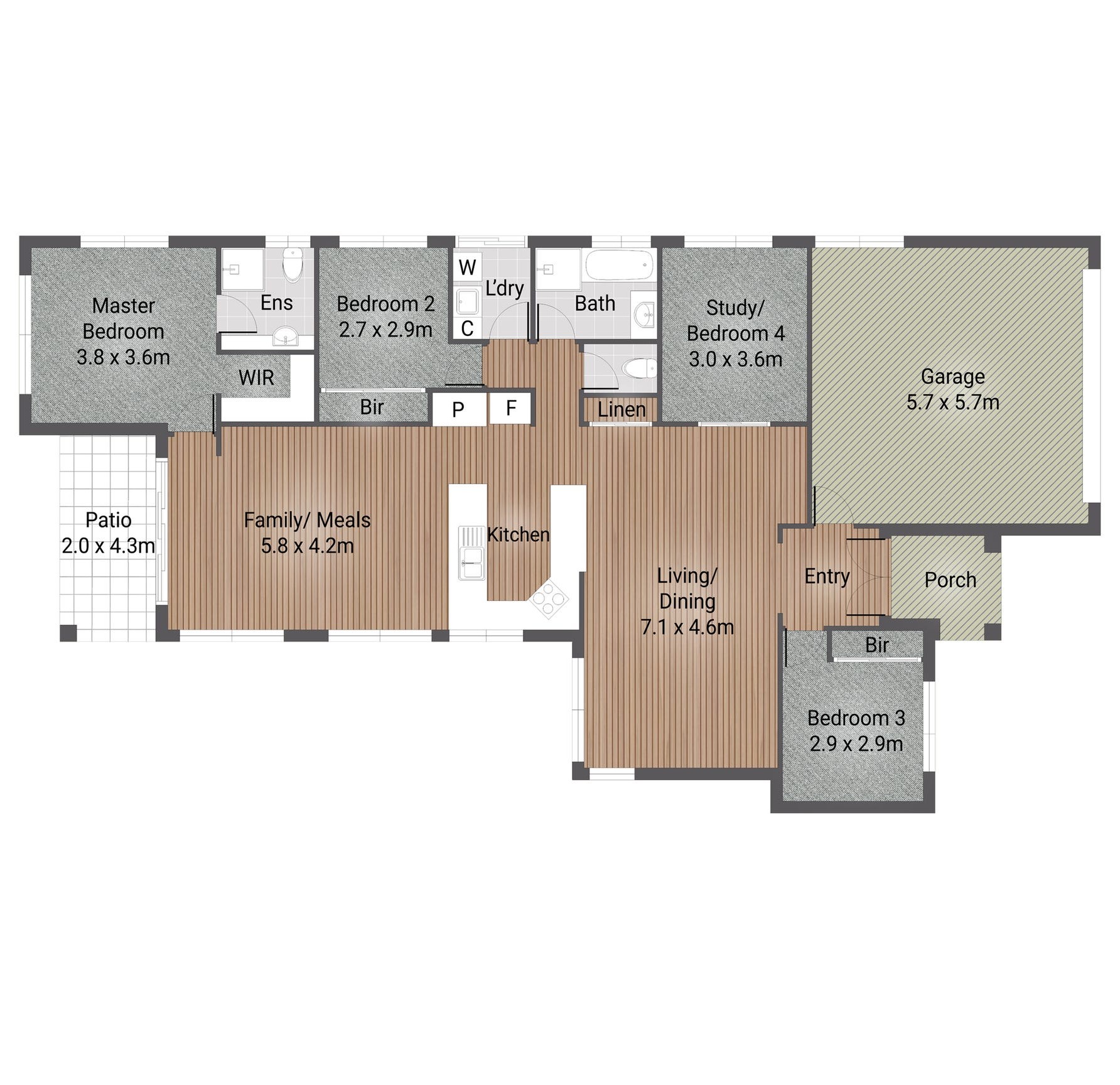 Beautiful Tranquil SIL Home in Robina, Gold Coast — Floorplan 1
