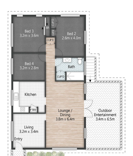Fully Accessible Home- Close to the City, SIL, ILO, STA, MTA — Floorplan 1