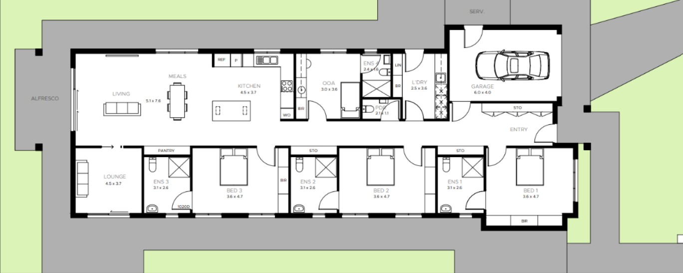 Burwood – 3 Bedroom HPS/FA/IL Home – Available September 2026 — Floorplan 1