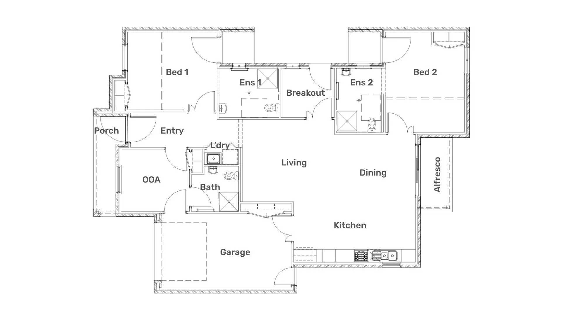 Weir Views – Melton Robust / High Physical Support 2-Residents — Floorplan 1