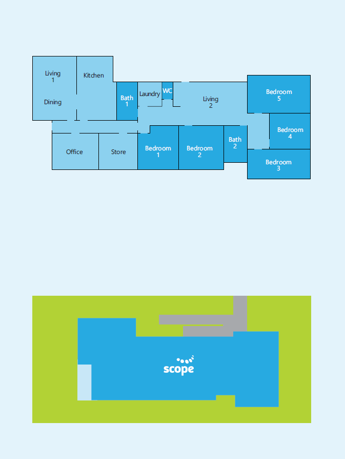Two vacancies available in a five bedroom house in Geelong West — Floorplan 1