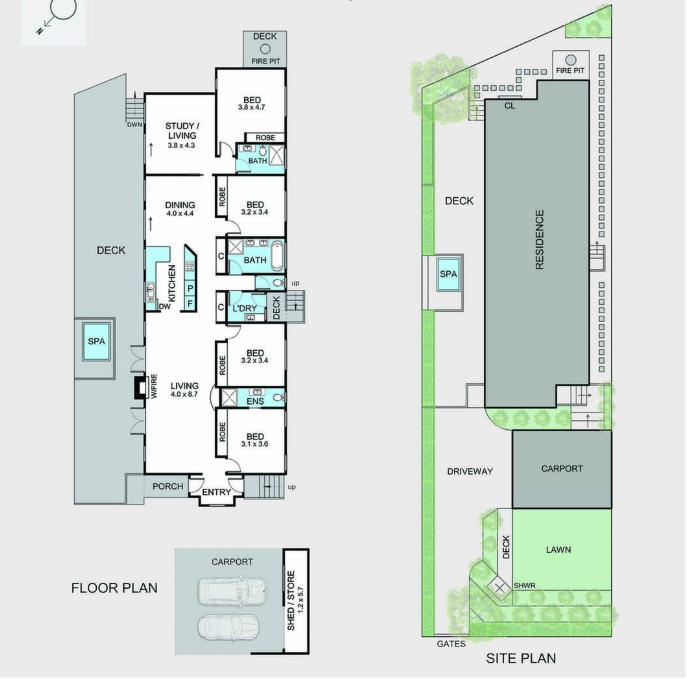 STA / MTA Accommodation in Blairgowrie - Mornington Peninsula. AVAILABLE NOW! — Floorplan 1