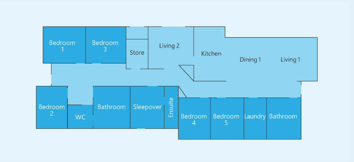 Two vacancies available in a five bedroom Fully Accessible home in Berwick — Floorplan 1