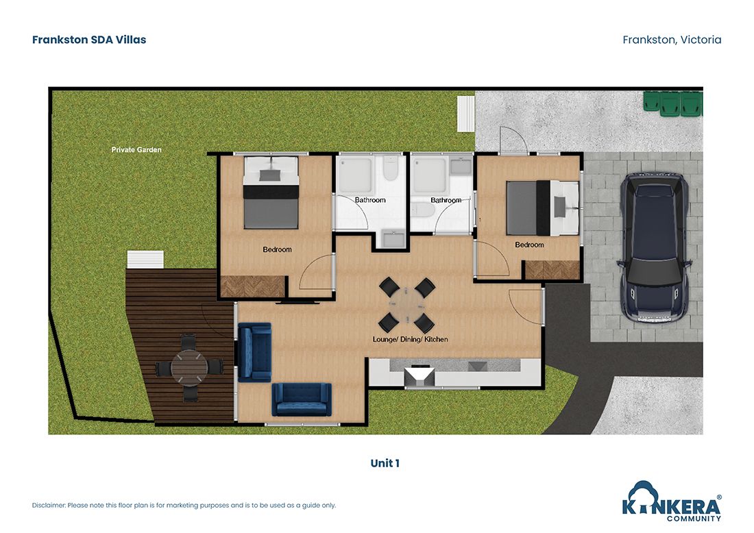 Frankston SDA Villas - Robust/Improved Liveability — Floorplan 2
