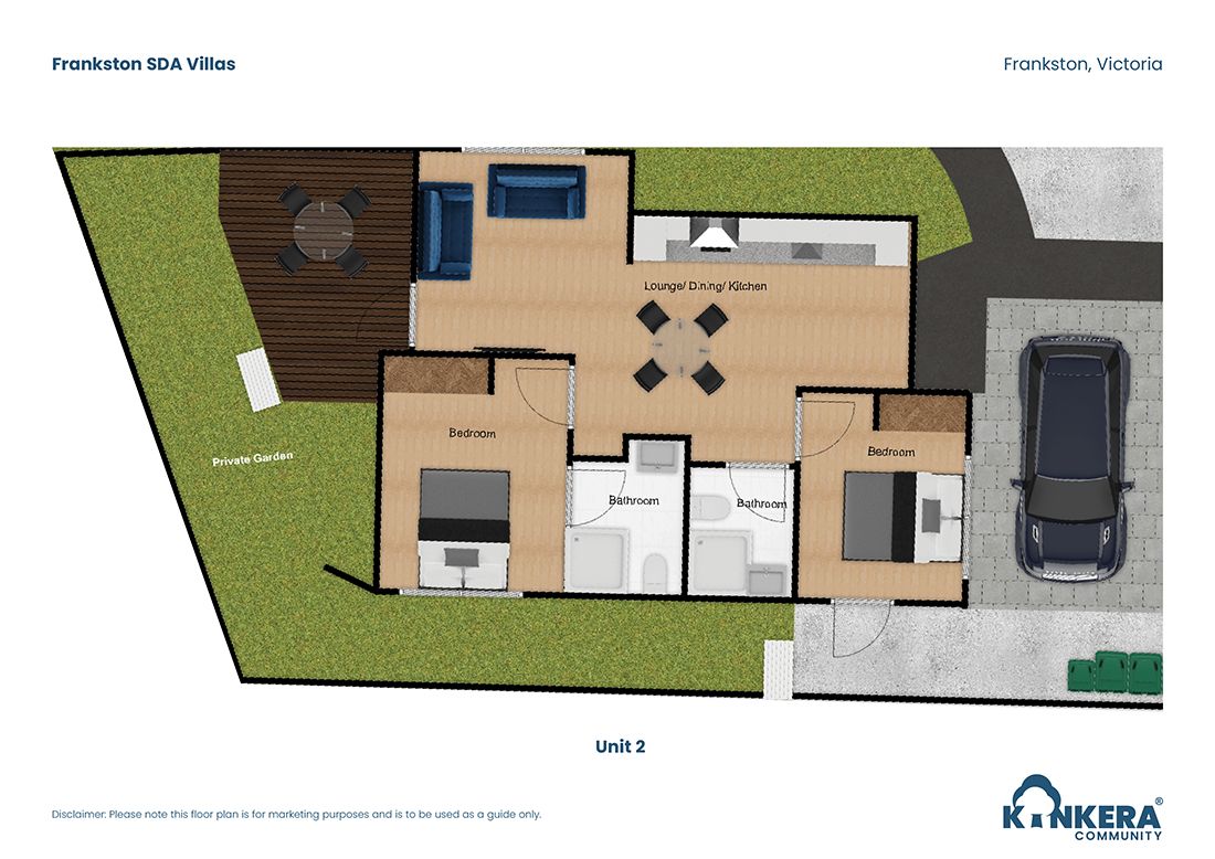 Frankston SDA Villas - Robust/Improved Liveability — Floorplan 3