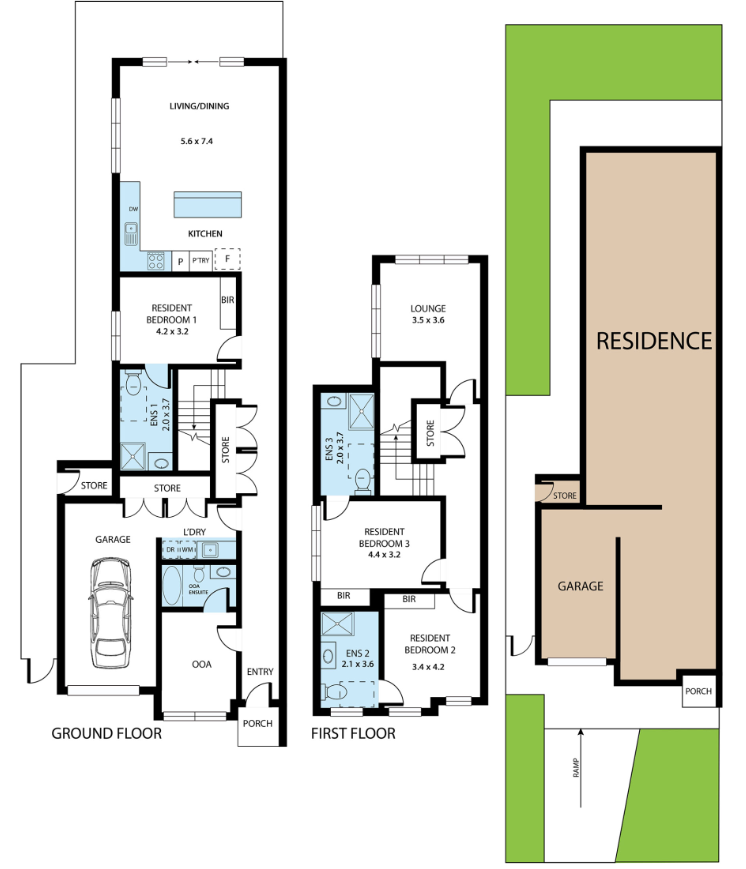 Carrum – Coastal 3 Bedroom Improved Livability House — Floorplan 1