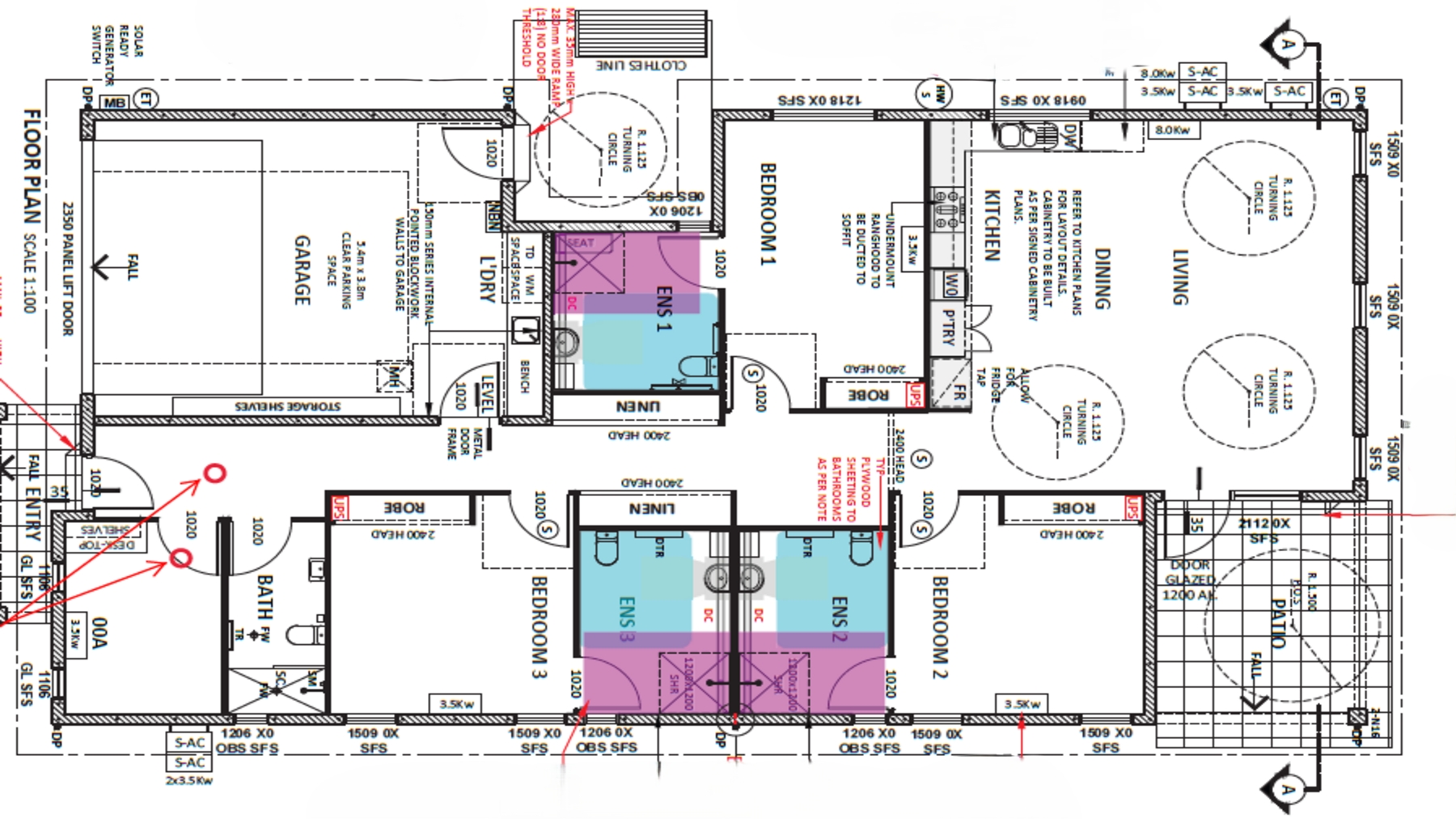 SDA HPS 3 Bedroom House plus OOA Mount Low, Qld  207 — Floorplan 1