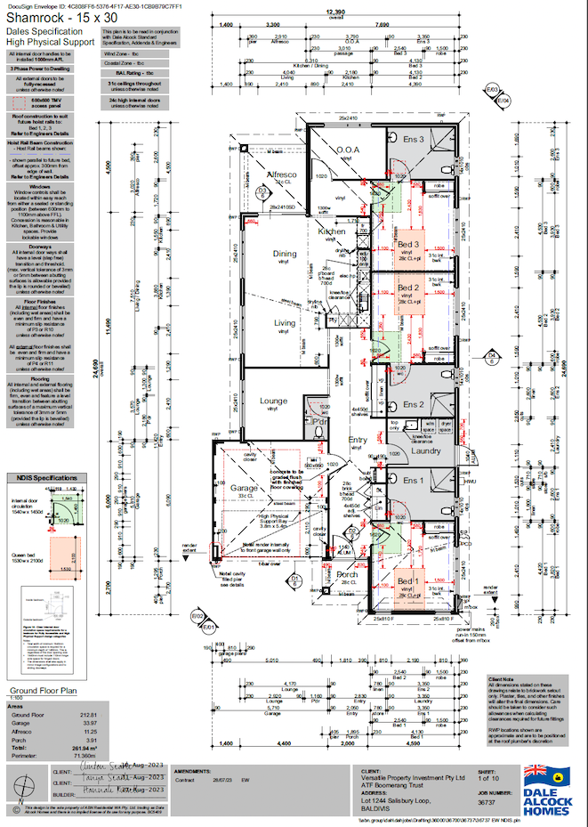 South of the river HPS Home in Baldivis with OOA Room — Floorplan 1