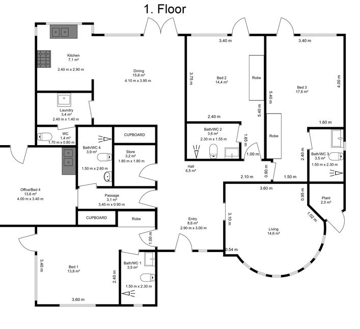 Specialist Disability Accommodation registered as design category ‘Fully Accessible’ in vibrant Hughesdale — Floorplan 1