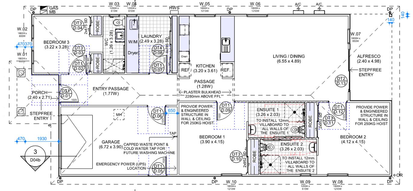 SDA HPS 2 Bedroom House plus OOA New Norfolk, TAS 216 — Floorplan 1