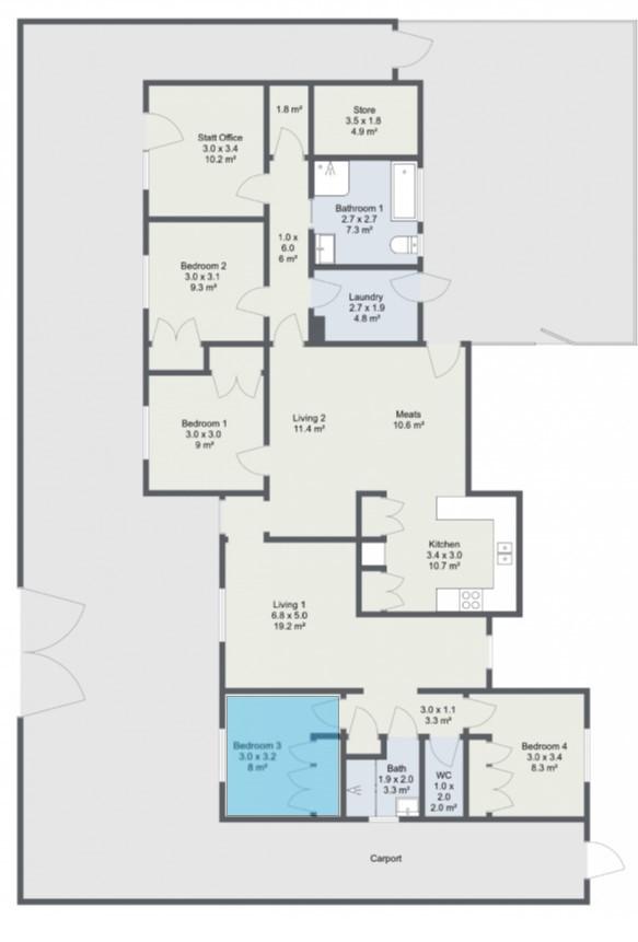 Large and spacious home — Floorplan 1