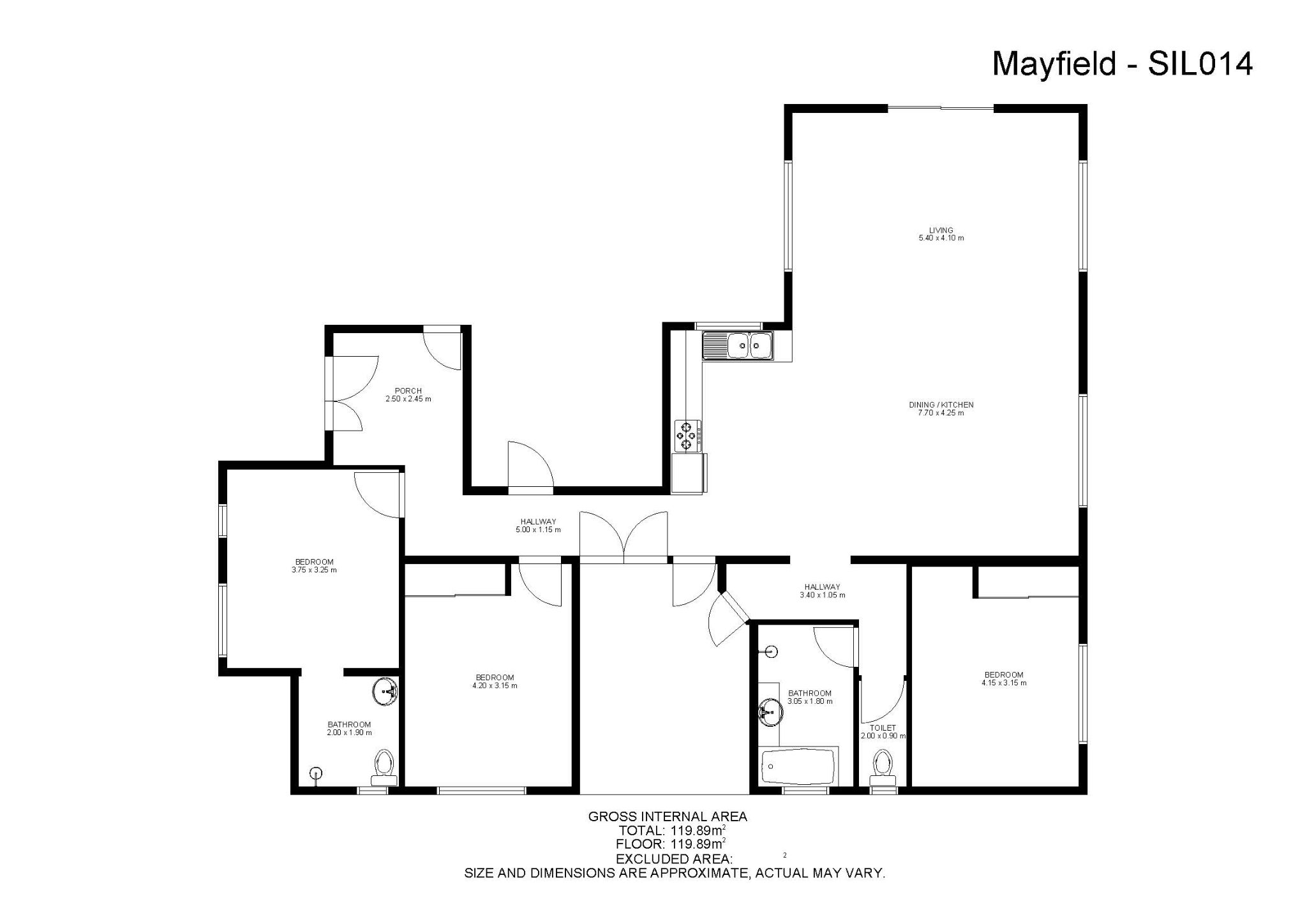 Leafy landscape and beautiful home in Mayfield — Home image 2