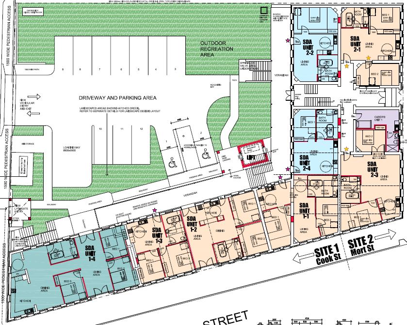 Luxury Boutique SDA Apartments - 2 Bedroom — Floorplan 1