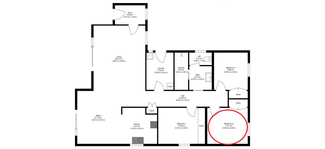 Light-filled home in wonderful location — Floorplan 1