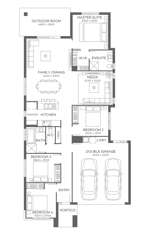 3 Bedroom Men's SIL House in Redland Bay near park — Floorplan 1