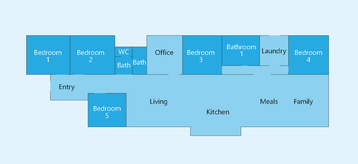 Spacious and tranquilent living in Deer Park with friendly housemates. — Floorplan 1