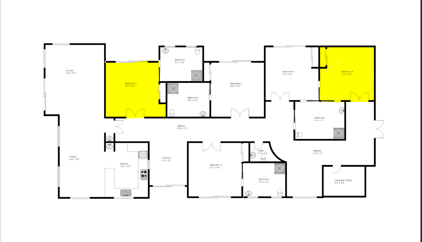 High Physical Support vacancy in Thornbury property with community garden — Floorplan 1