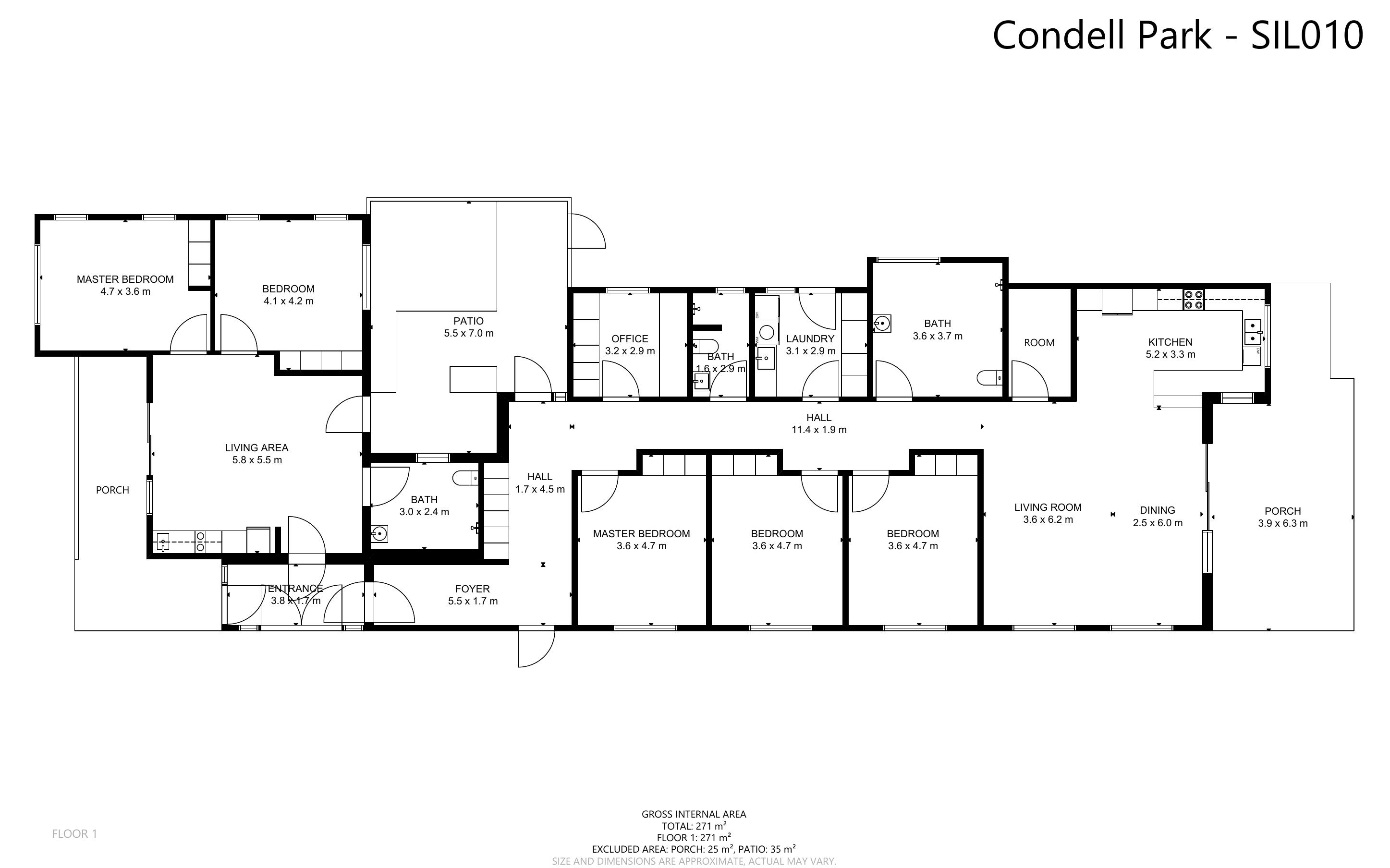 Brand new purpose-built house in Condell Park — Floorplan 1