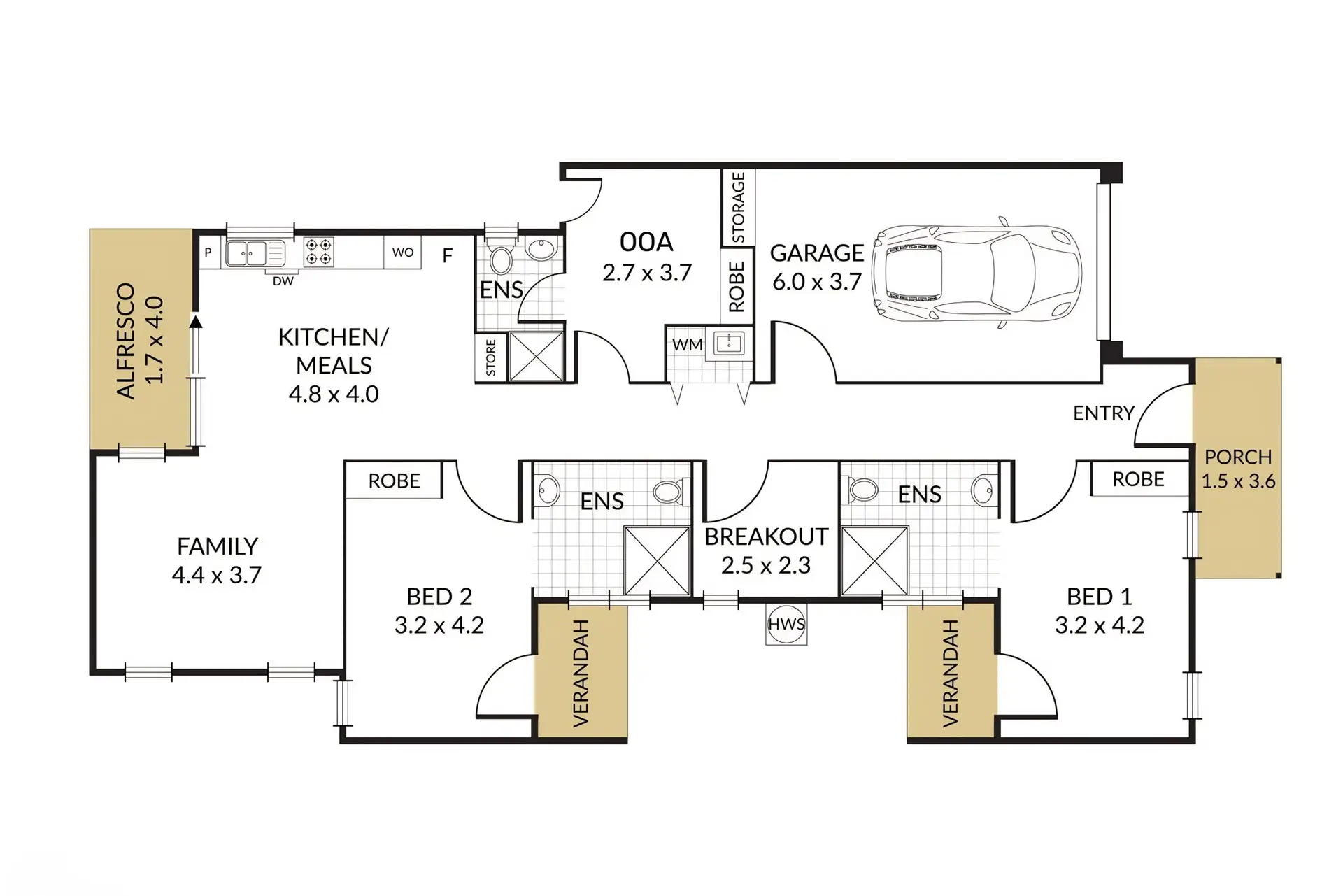 Beveridge 24 | Robust 2-Residents — Floorplan 1