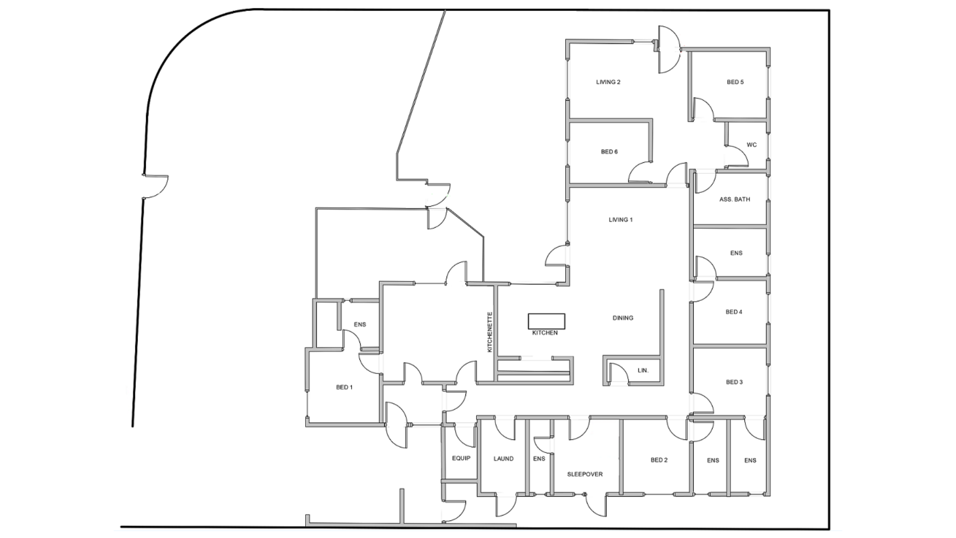 6 bedroom home close to Southland Westfield SC, Medical One Moorabbin — Floorplan 1