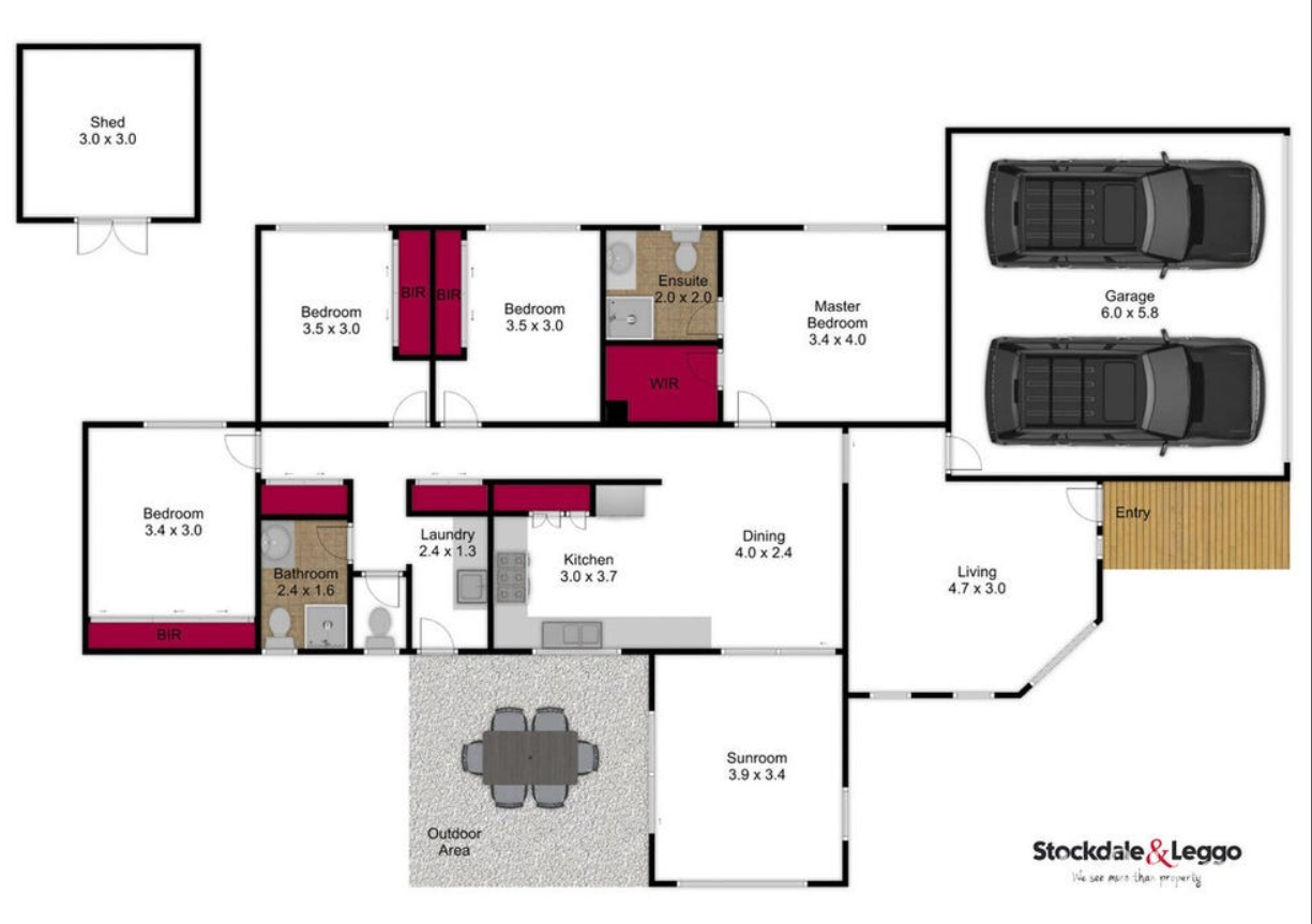 Accessible SIL Accommodation with Three Vacant Rooms in Morwell, VIC — Floorplan 1