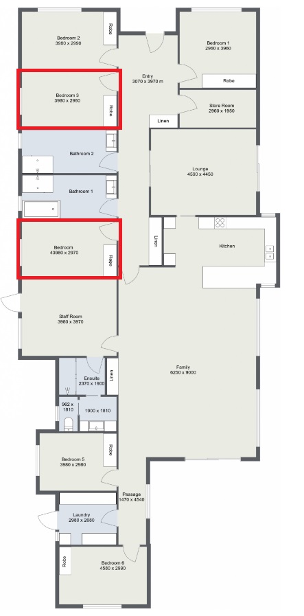 Spacious living amongst trees and gardens — Floorplan 1