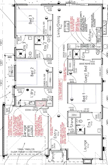 Mickleham - SDA - High Physical Support - House - 3 Residents — Floorplan 1