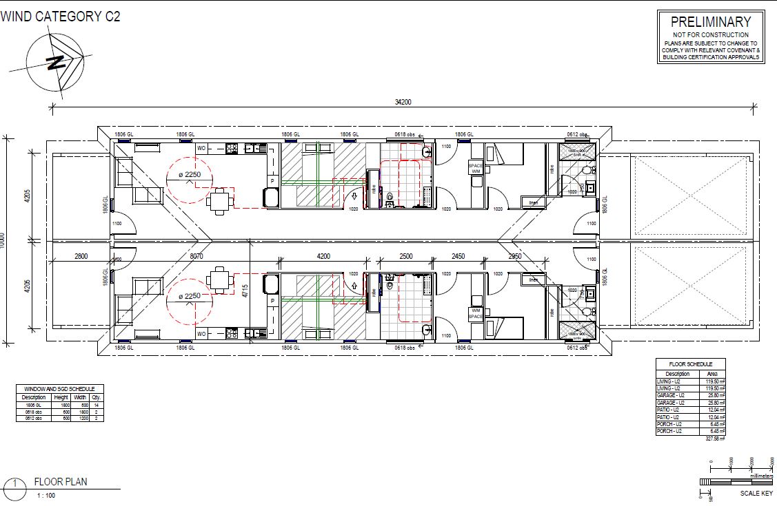 SDA Fully Accessible 1 x 2 Duplex Mount Louisa, Townsville — Floorplan 1