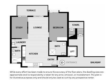 First floor apartment with balcony & free rent period* — Floorplan 1