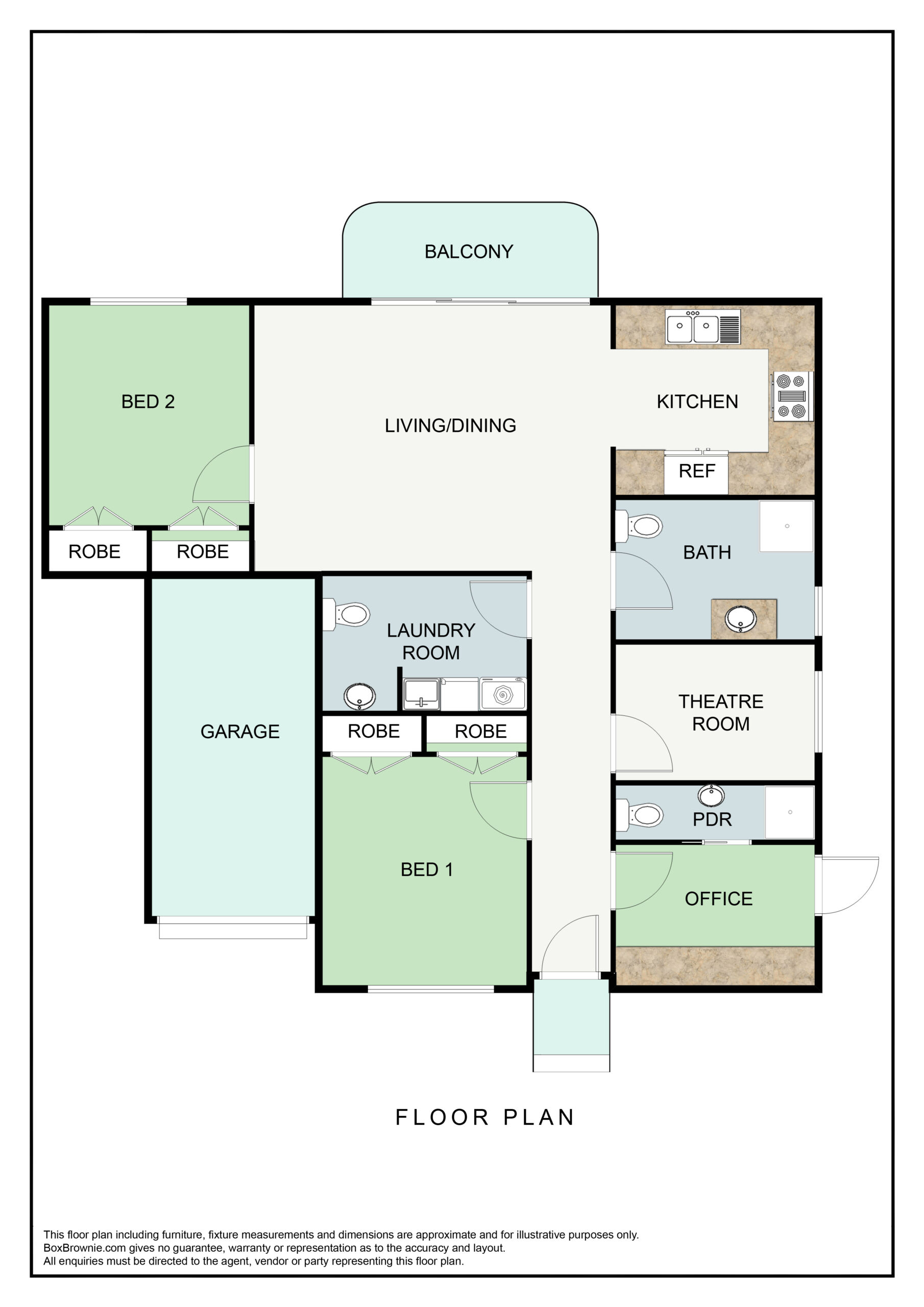 2 Bedroom Shared Home, Warrnambool — Floorplan 1