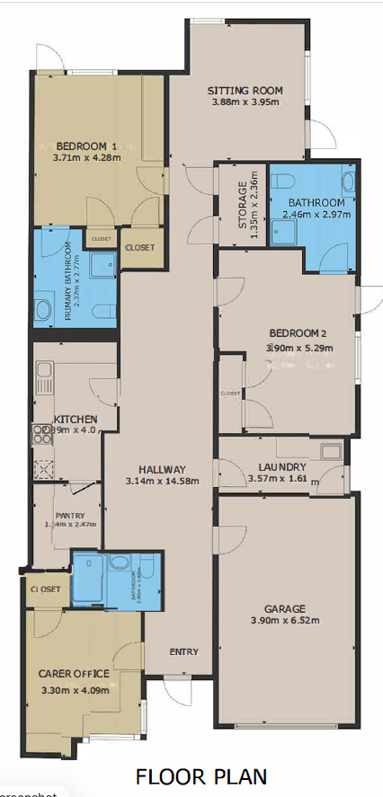 Lily seeking to share this SDA Robust / Improved Liveability 2 Resident House — Floorplan 1