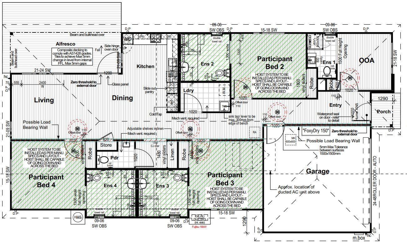 3 HPS + OOA, All Ensuited, Available now in Burrum Heads — Floorplan 1