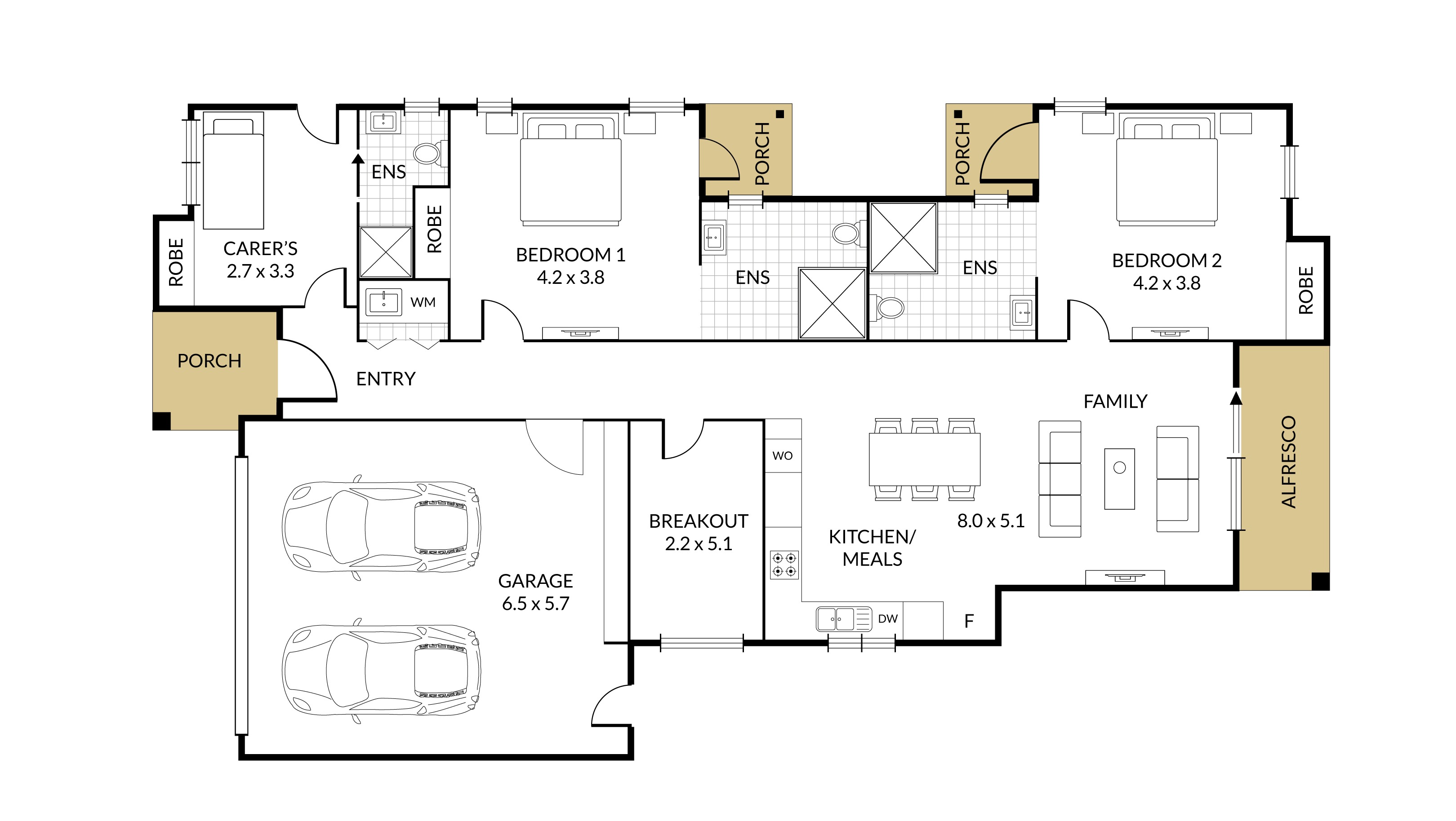Kilmore Robust/High Physical Support 2-Residents — Floorplan 1